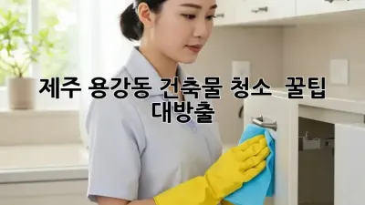 제주 용강동 건축물 청소, ✨ 꿀팁 대방출! 🏡