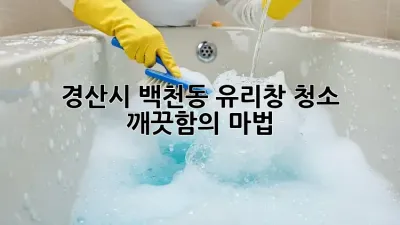 경산시 백천동 유리창 청소: 깨끗함의 마법